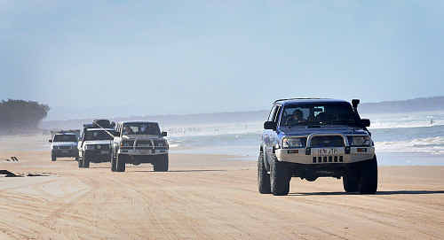 UNDER REGULATIONS: Fraser Island beach drivers. UNDER REGULATIONS: Fraser Island beach drivers.